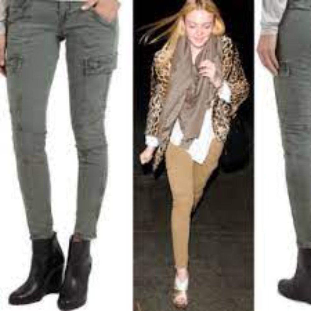 J Brand Houlihan Skinny Cargo Pants with Ankle Zip in Vintage Olive